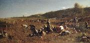 Eastman Johnson THe Cranberry Harvest,Island of Nantucket oil